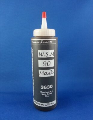 WSM-90 is a red water-soluble polymer that cures at room temperature. It is formulated to resist adhesion of solder to specified areas of the circuit board.